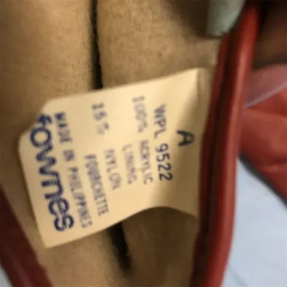 Fownes Women's Leather Gloves Brown Acrylic Lined Winter‎ Elegant - Picture 2 of 2